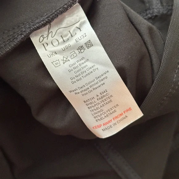 Oh Polly Black Lace-Up Dress - Picture 7 of 7